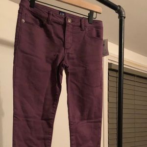 Girls purple high stretch jeans